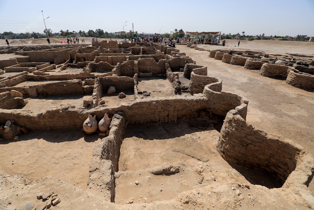 A view of the site of the ‘Lost Golden City’, which was recently discovered by archaeologists, in the West Bank of Luxor, Upper Egypt, April 10, 2021. — Reuters pic