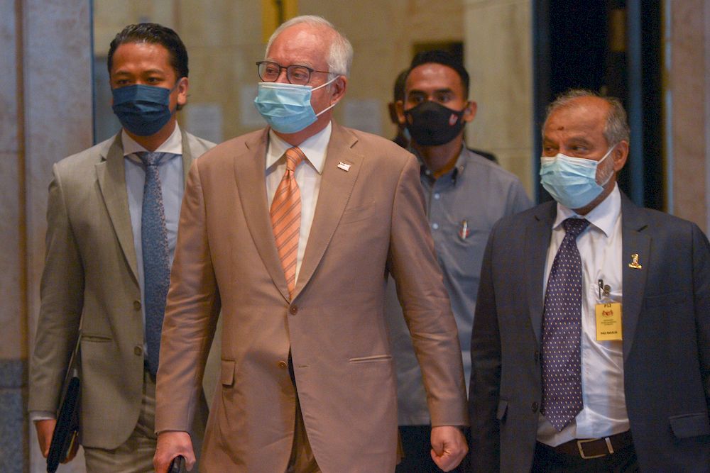 Former Prime Minister Datuk Seri Najib Razak arriving at the Court of Appeal, Putrajaya on April 28, 2021. u00e2u20acu201d Picture by Miera Zulyana