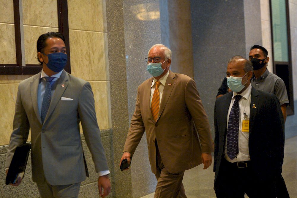 Former Prime Minister Datuk Seri Najib Razak arriving at the Court of Appeal, Putrajaya on April 28, 2021. u00e2u20acu201d Picture by Miera Zulyana