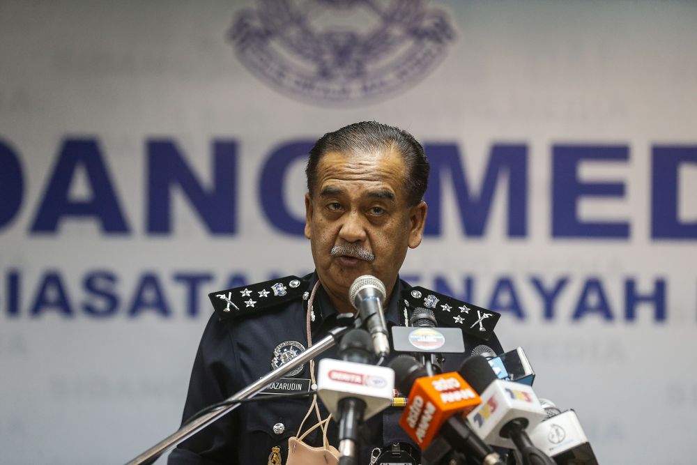 Bukit Aman`s Narcotic Criminal Investigation Department director Datuk Razarudin Husain speaks during a press conference at the Central Seberang Perai district police station April 22, 2021. u00e2u20acu201d Picture by Sayuti Zainudin
