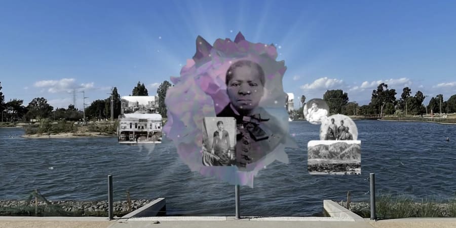 Ada Pinkston created the virtual artwork u00e2u20acu02dcThe Open Hand is Blessedu00e2u20acu2122 as part of an artistic partnership between LCAMA and Snap Inc. u00e2u20acu201d ETX Studionn