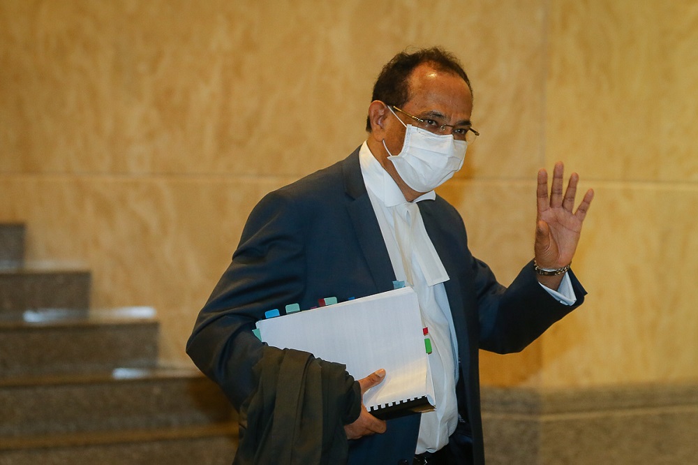 Lead prosecutor Datuk V. Sithambaram is pictured at the Court of Appeal in Putrajaya April 20, 2021. u00e2u20acu2022 Picture by Yusof Mat Isa