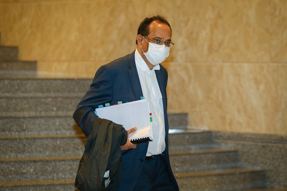 Lead prosecutor Datuk V. Sithambaram is pictured at the Court of Appeal in Putrajaya April 20, 2021. u00e2u20acu2022 Picture by Yusof Mat Isa