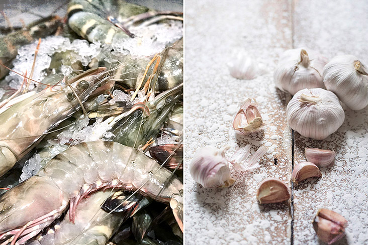 Fresh prawns and pungent garlic are two 'pad Thai' must-have ingredients.