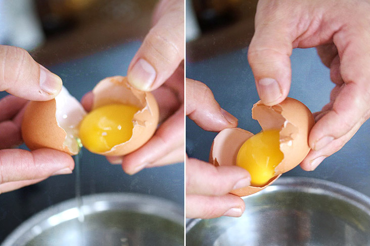 Separate the egg yolks from the whites.