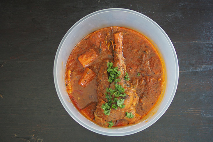 Your lamb shank order is packed in a huge container