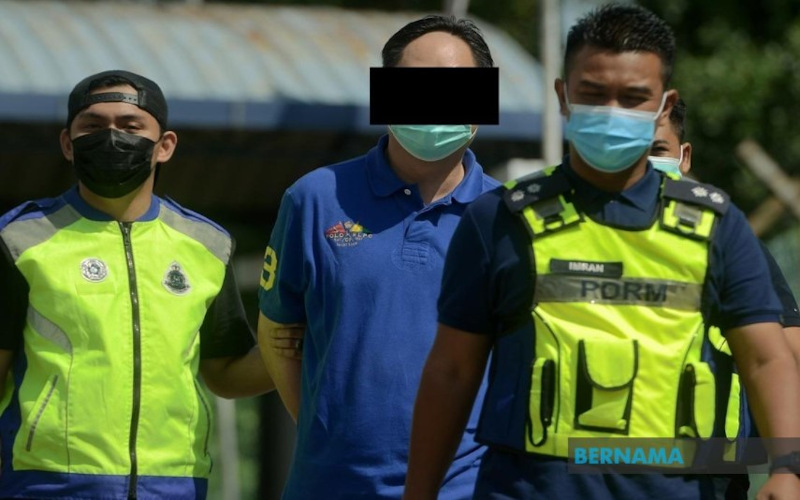 The Klang Magistrateu00e2u20acu2122s Court here issued a five-day remand order on an employer who beat up his two personal bodyguards for fasting April 18, 2021. u00e2u20acu201d Picture via Twitter/Bernama