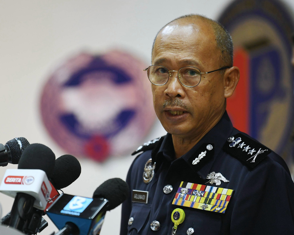 Selangor Police Chief Datuk Arjunaidi Mohamed during a media conference at Selangor Contingent Police Headquarters April 18, 2021. u00e2u20acu201d Bernama pic