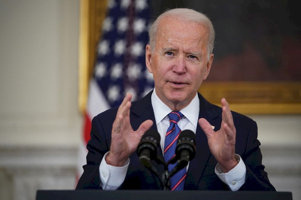 In this file photo taken on April 2, 2021, US President Joe Biden speaks about the March jobs report in the State Dining Room of the White House in Washington, DC. u00e2u20acu201d AFP pic