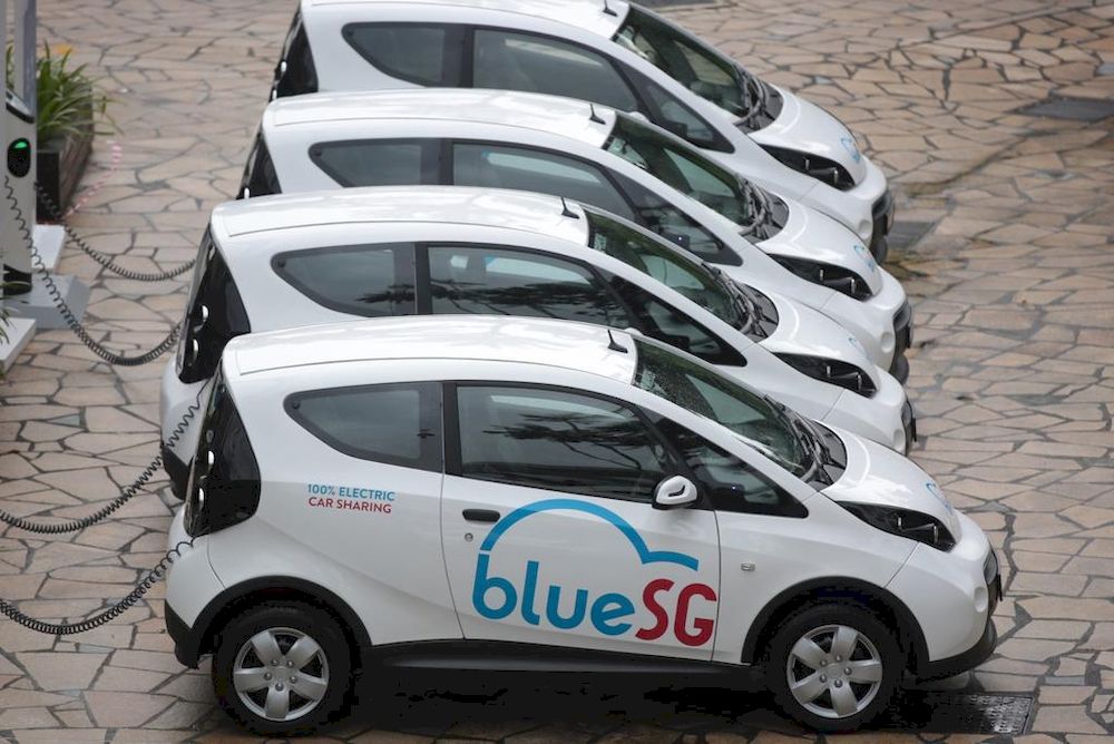 BlueSG is one of a number of car-sharing firms that have become more popular during the Covid-19 pandemic. u00e2u20acu201d TODAY pic