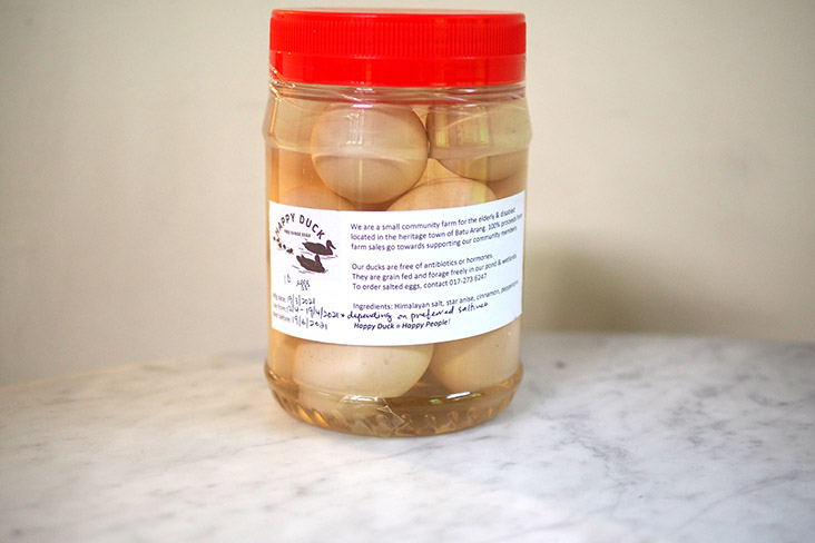 Each bottle is filled with brine and 10 eggs for you to store until they are ready to be eaten