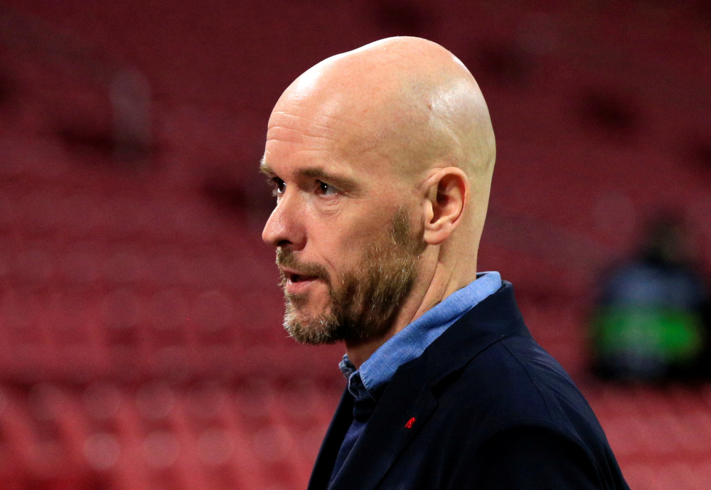Ajax coach Erik ten Hag before the match against Lille at the Johan Cruijff Arena, Amsterdam, Netherlands, February 25, 2021. u00e2u20acu201d Reuters pic 