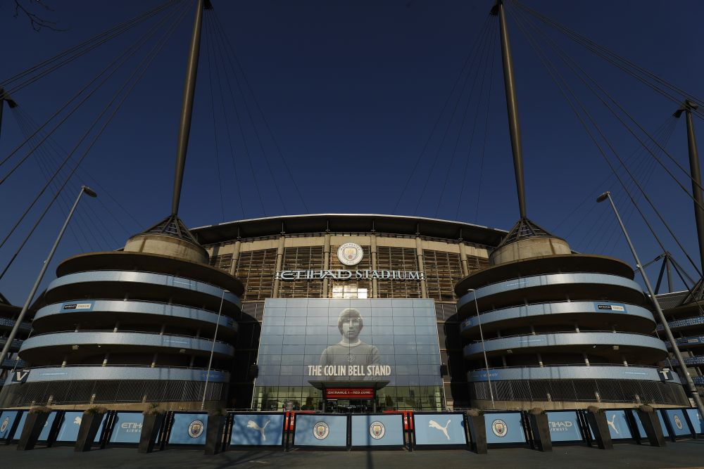 The Etihad Stadium is seen as twelve of Europe's top football clubs launch a breakaway Super League April 19, 2021. u00e2u20acu201d Reuters pic