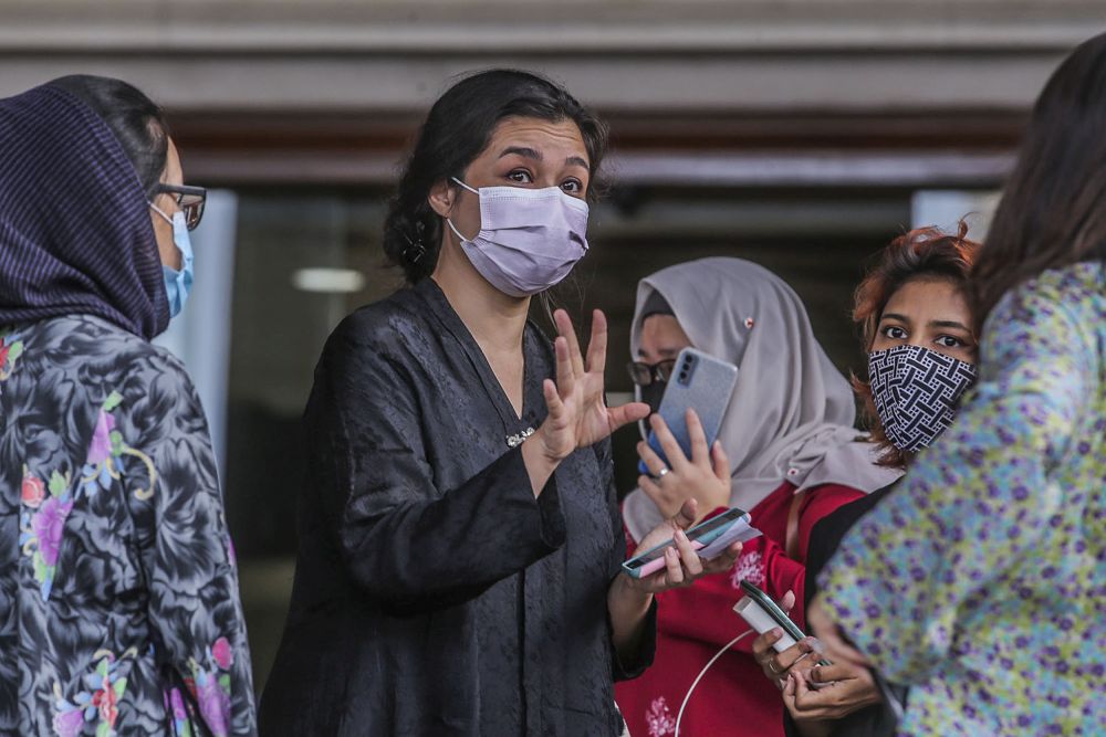 Family Frontiers president Suriani Kempe is pictured at the Kuala Lumpur High Court April 27, 2021. u00e2u20acu201d Picture by Hari Anggara