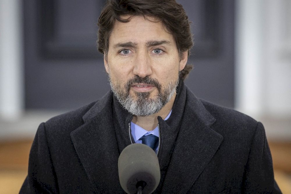 In this file photo taken on November 20, 2020 Canadian Prime Minister Justin Trudeau speaks during a Covid-19 pandemic briefing from Rideau Cottage in Ottawa. u00e2u20acu201d AFP pic