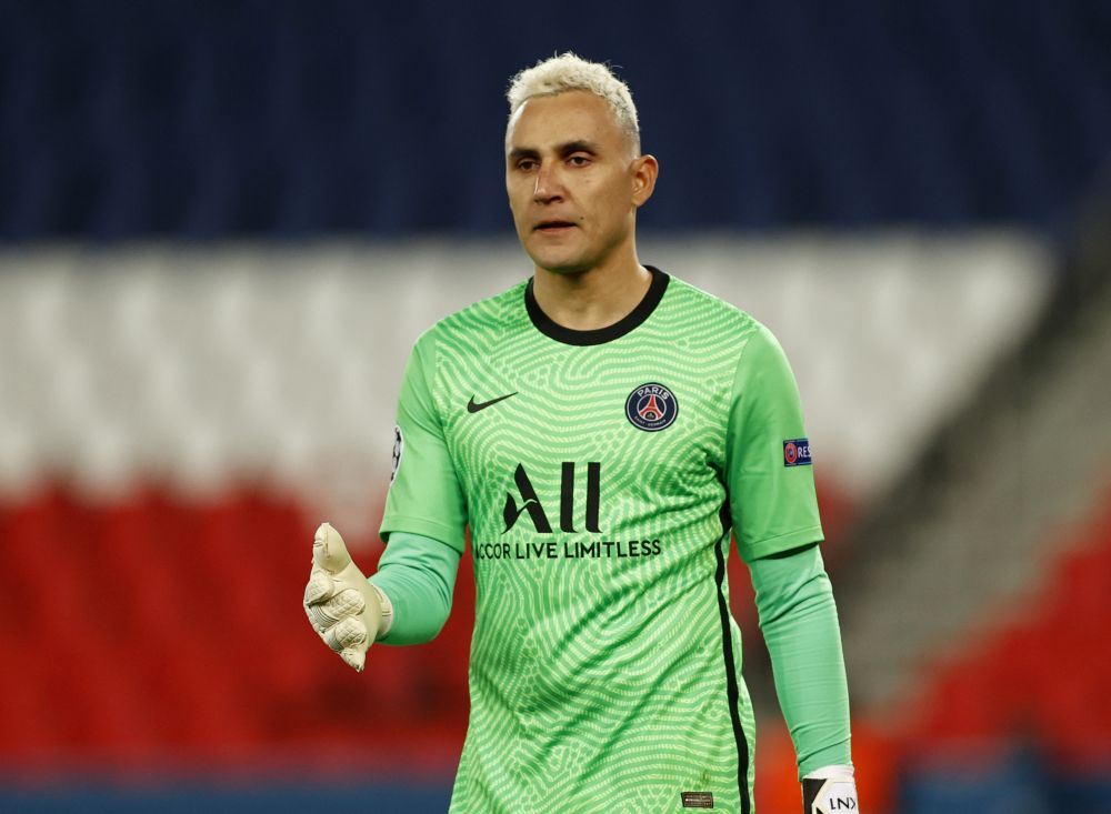 Paris St Germain's Keylor Navas during the match against Bayern Munich at the Parc des Princes, Paris, April 13, 2021. u00e2u20acu201d Reuters pic