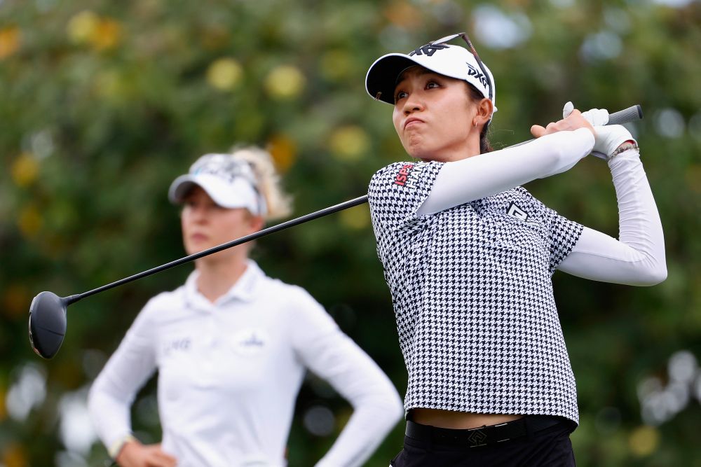 Lydia Ko of New Zealand plays a tee shot on the third hole during the final round of the LPGA Lotte Championship at Kapolei Golf Club on April 17, 2021 in Kapolei, Hawaii. u00e2u20acu201d AFP picnn