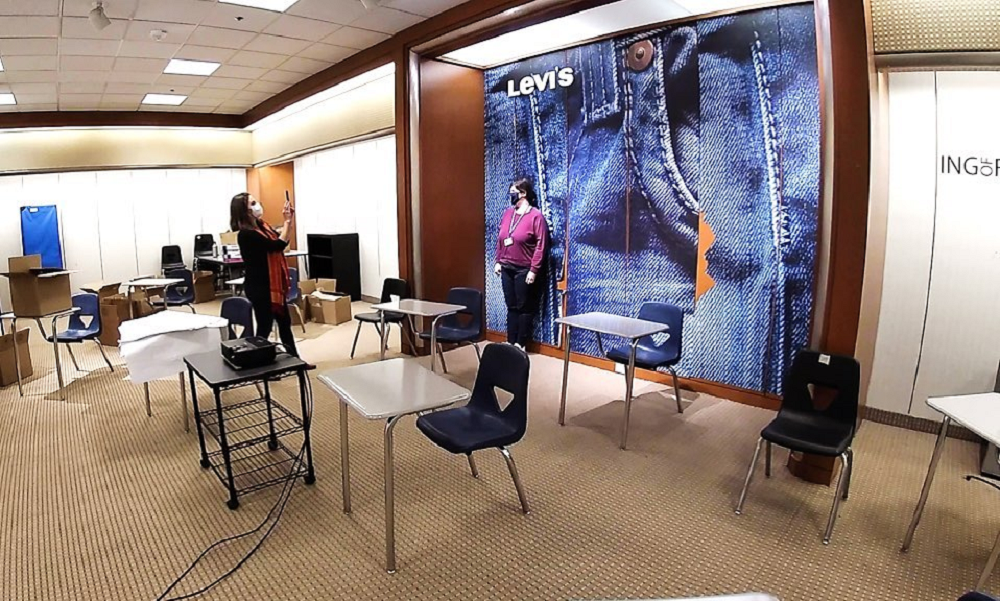 Downtown Burlington High School in Vermont, US now operates from former Macy department store after toxic chemicals were found at the former school building. u00e2u20acu2022 Picture via Instagram/ catcutillo