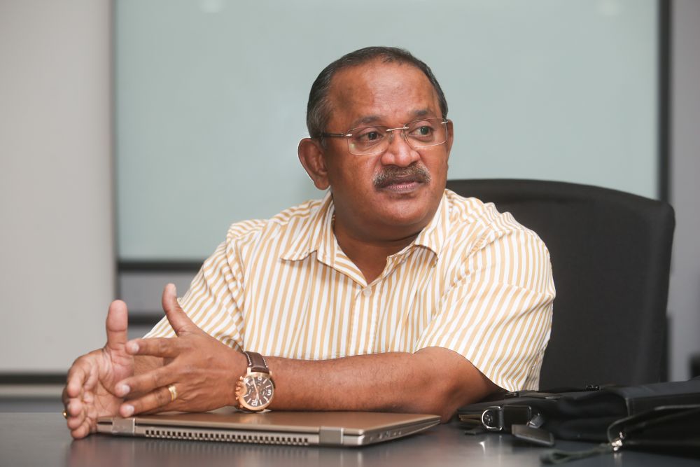 Datuk JL Solomon speaks to Malay Mail during an interview April 19, 2021. u00e2u20acu201d Picture by Choo Choy Maynn