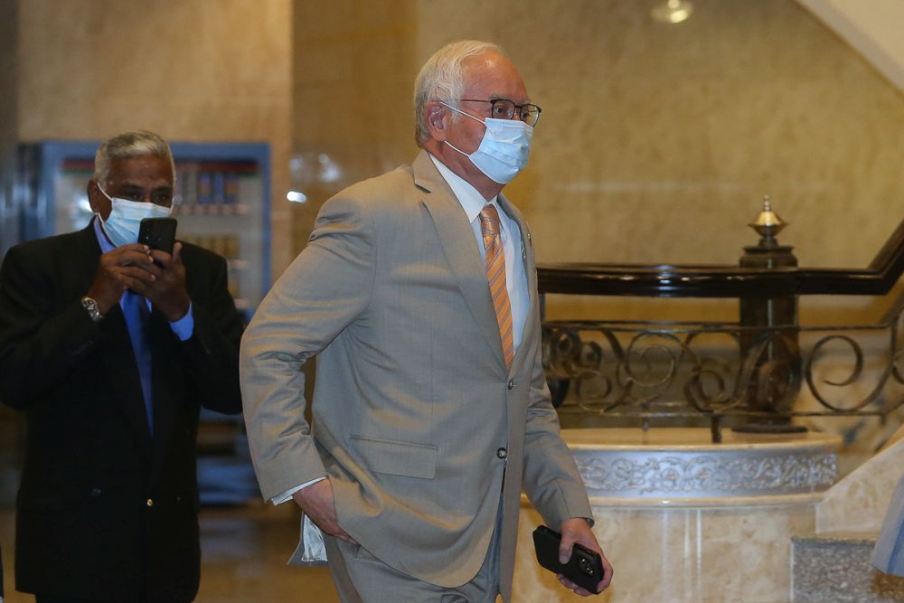 Datuk Seri Najib Razak arrives at the Court of Appeal in Putrajaya April 13, 2021. u00e2u20acu201d Picture by Yusof Mat Isa