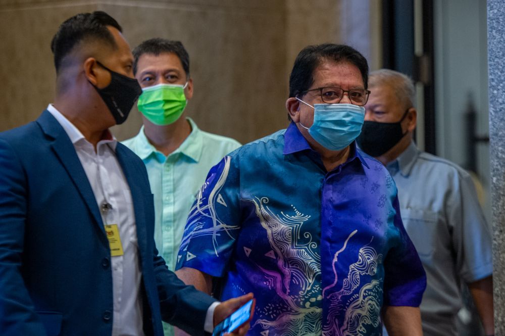 Datuk Seri Tengku Adnan Tengku Mansor arrives at the Palace of Justice in Putrajaya, April 22, 2021. u00e2u20acu201d Picture by Shafwan Zaidon
