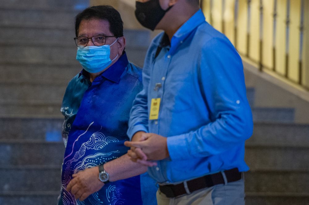 Datuk Seri Tengku Adnan Tengku Mansor arrives at the Palace of Justice in Putrajaya, April 22, 2021. u00e2u20acu201d Picture by Shafwan Zaidon