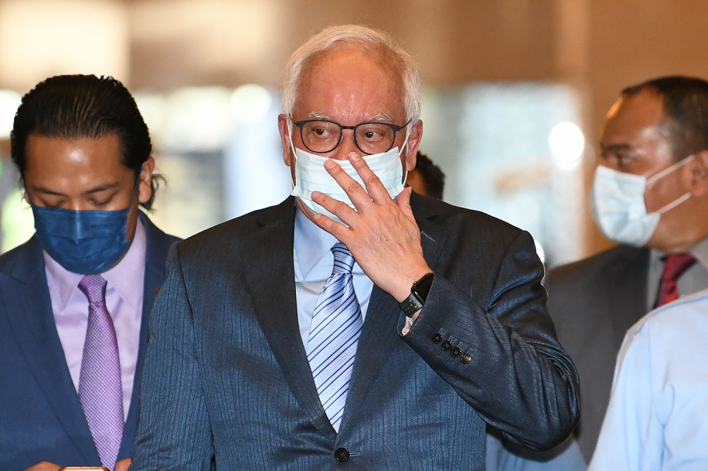 Former prime minister Datuk Seri Najib Razak arrives at the Court of Appeal in Putrajaya April 6, 2021. u00e2u20acu2022 Picture by Shafwan Zaidon