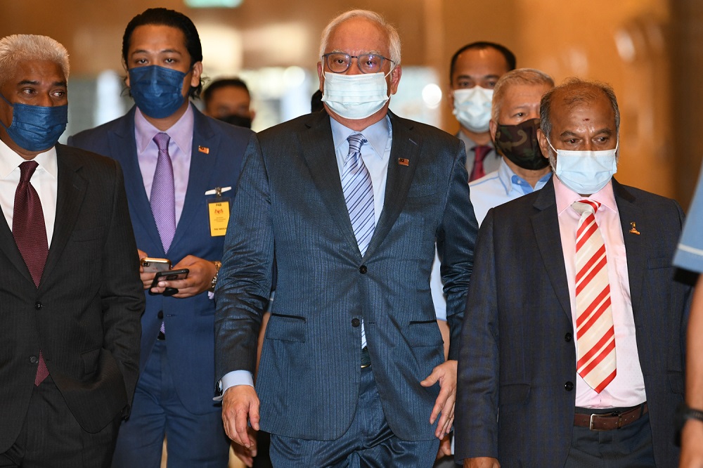 Former prime minister Datuk Seri Najib Razak arrives at the Court of Appeal in Putrajaya April 6, 2021. u00e2u20acu2022 Picture by Shafwan Zaidon