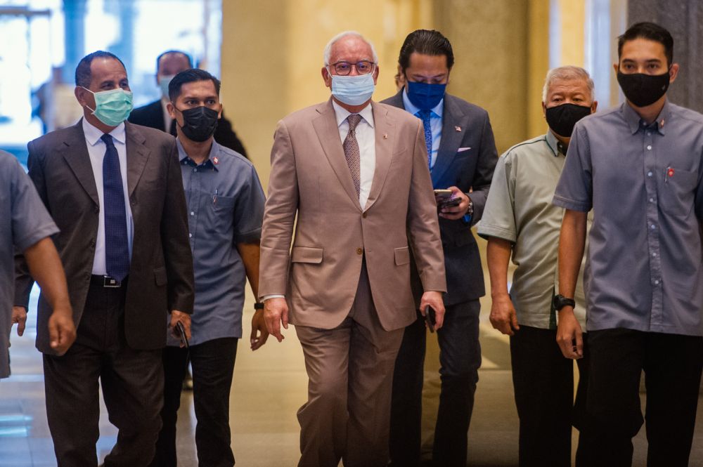 Datuk Seri Najib Tun Razak arrives at the Court of Appeal, Putrajaya on April 5, 2021. u00e2u20acu201d Picture by Shafwan Zaidon