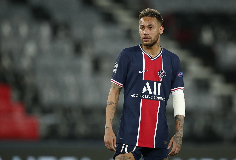 Paris St Germain's Neymar looks dejected after the match against Manchester City April 29, 2021. u00e2u20acu2022 Reuters pic