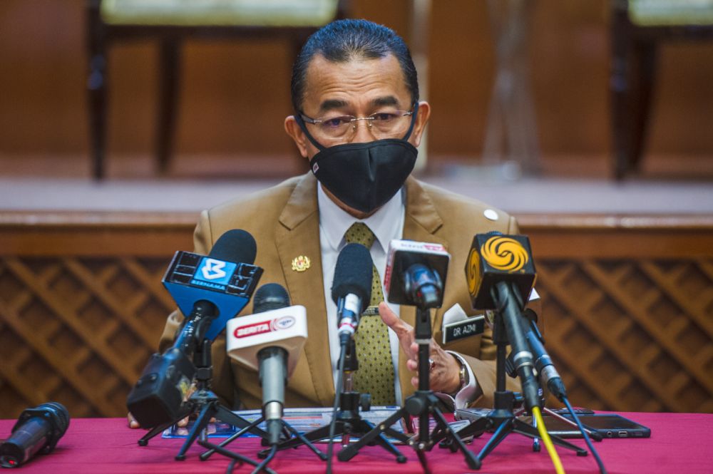 Datuk Dr Noor Azmi Ghazali speaks during a press conference at the Ministry of Health, Putrajaya April 28, 2021. u00e2u20acu201d Picture by Shafwan Zaidon