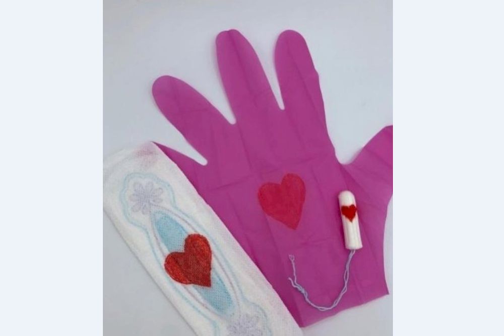 A backlash on social media follows the introduction of pink glove designed to help women dispose of tampons. u00e2u20acu201d Picture via Twitter
