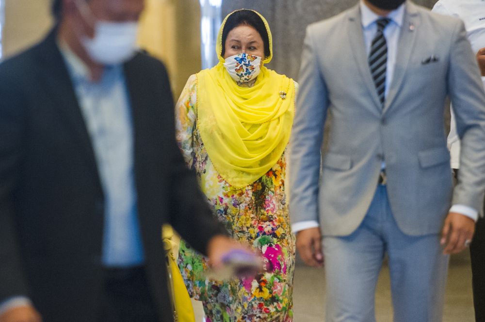 Datin Seri Rosmah Mansor is pictured at the Palace of Justice in Putrajaya April 8, 2021. u00e2u20acu201d Picture by Shafwan Zaidonnn