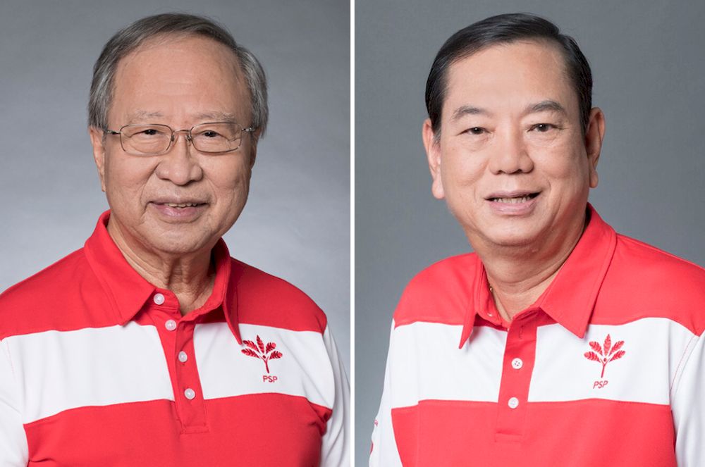 Dr Tan Cheng Bock (left) has been appointed chairman of the Progress Singapore Party as he handed over the post of secretary-general to Francis Yuen (right). u00e2u20acu201d Picture courtesy of Progress Singapore Party