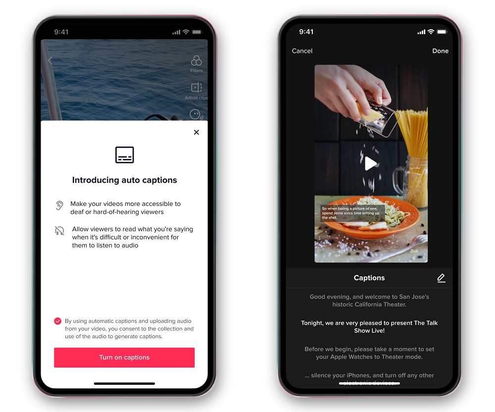 For the time being, the automatic subtitles option is only available in some countries. u00e2u20acu2022 Picture courtesy of TikTok via ETX Studio