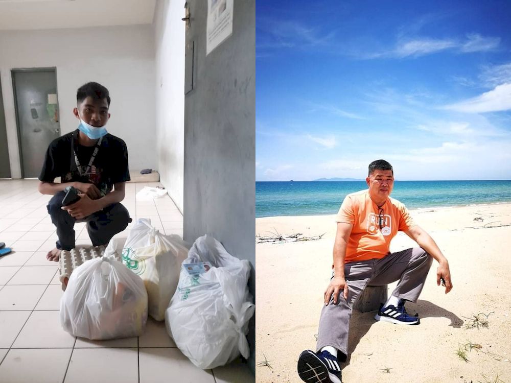 Local philanthropist Uncle Kentang helped out the hungry college student who uses his allowance to support his mother. u00e2u20acu201d Photo courtesy of Facebook/ Kuan Chee Heng