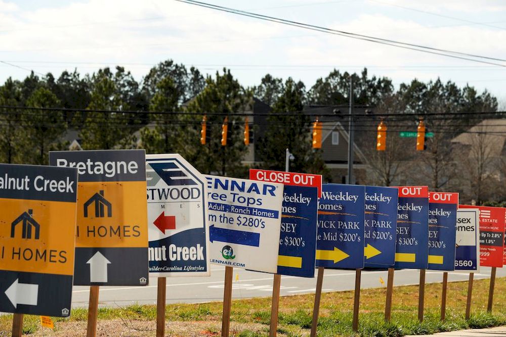 Real estate signs advertise new homes for sale in multiple new developments in York County, South Carolina, US, February 29, 2020. u00e2u20acu201d Reuters pic