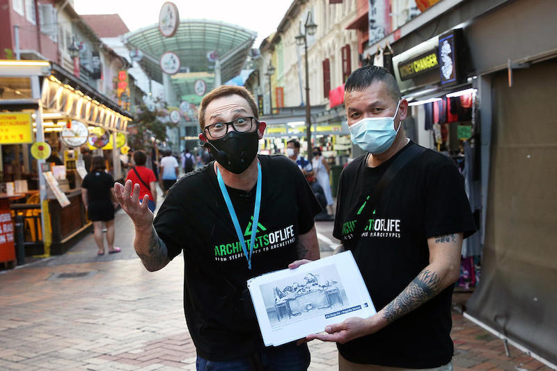 Bruce Mathieu (left) and Alvin Chiong will be talking about their experiences with gangs and drugs as they lead the Triad Trails. u00e2u20acu201d TODAY pic