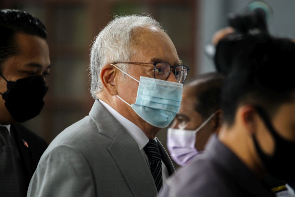 Datuk Seri Najib Razak arrives at the Kuala Lumpur High Court May 17, 2021. u00e2u20acu201d Picture by Miera Zulyana