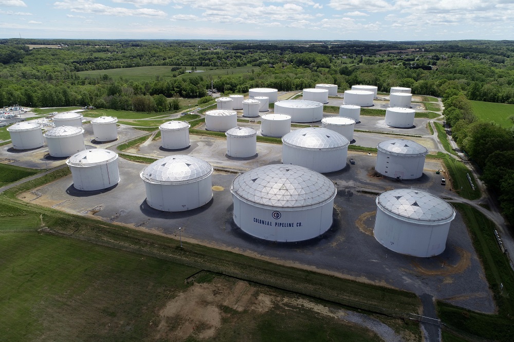 Holding tanks are seen in an aerial photograph at Colonial Pipeline's Dorsey Junction Station in Woodbine, Maryland May 10, 2021. u00e2u20acu201d Reuters pic