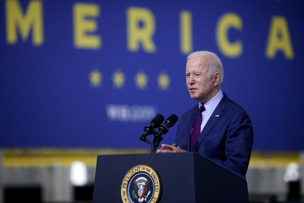 US President Joe Biden delivers remarks after touring Ford Rouge Electric Vehicle Centre in Dearborn, Michigan May 18, 2021. u00e2u20acu201d Reuters pic