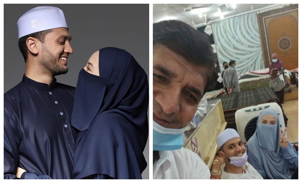 Neelofa and her husband Haris are under fire for allegedly flouting Covid-19 SOPs once again.  u00e2u20acu201d  Pictures via Instagram/Neelofa, Twitter/@itskaytobeyounn