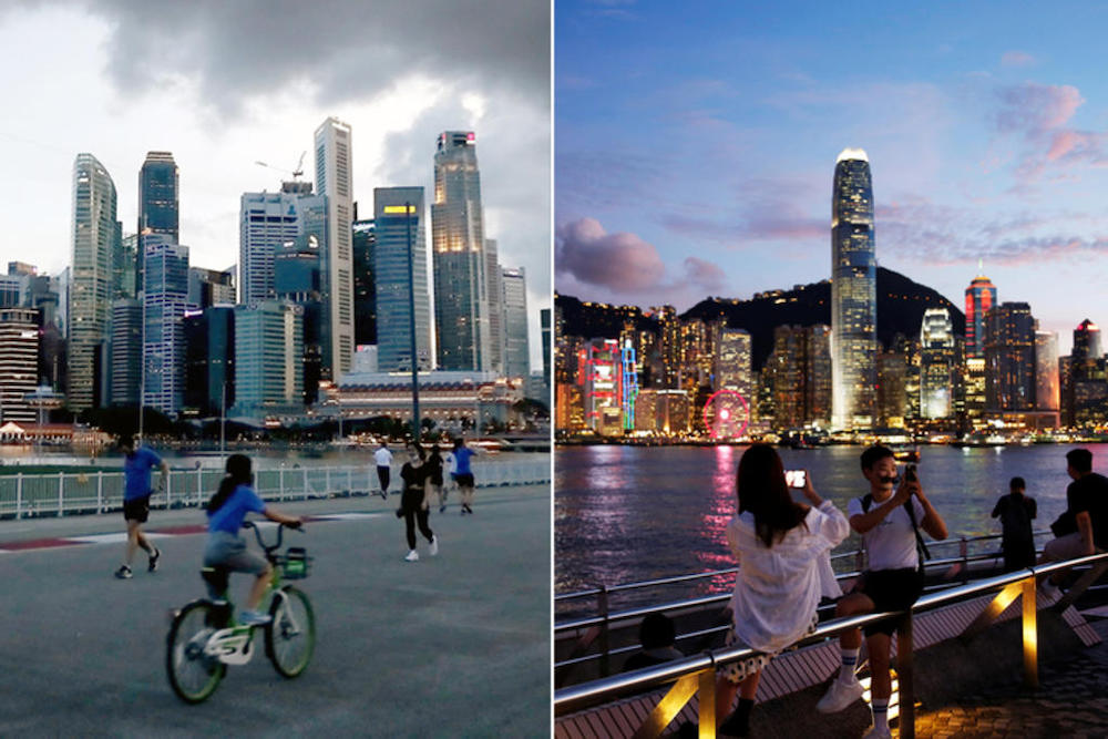 The Hong Kong-Singapore air travel bubble has been deferred again. u00e2u20acu201d Reuter/TODAY composite pix