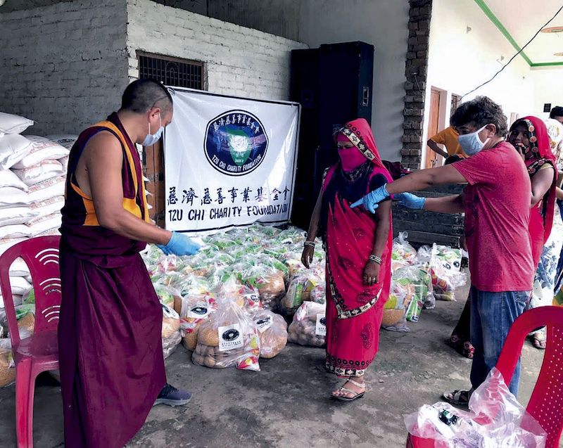 Tzu Chi foundation in collaboration with other organisations in India have supplied over 940,000 provisions to the needy as of April 10, 2021. u00e2u20acu201d Picture courtesy of Tzu Chi Foundation