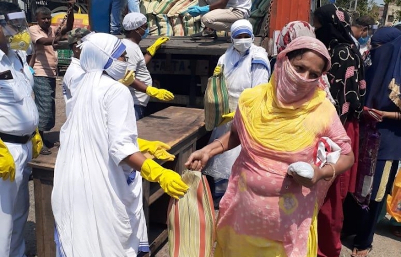 Tzu Chi also sent relief supplies to the Missionaries of Charity founded by Mother Teresa in India. — Picture courtesy of Tzu Chi Foundation 