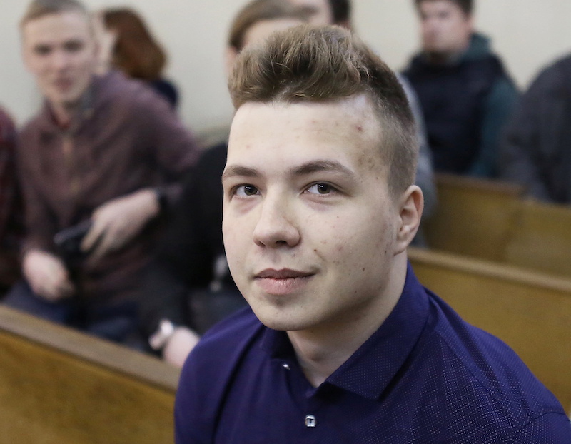 Opposition blogger and activist Roman Protasevich, who is accused of participating in an unsanctioned protest at the Kuropaty preserve, waits before the beginning of a court hearing in Minsk, Belarus April 10, 2017. u00e2u20acu201d Reuters pic