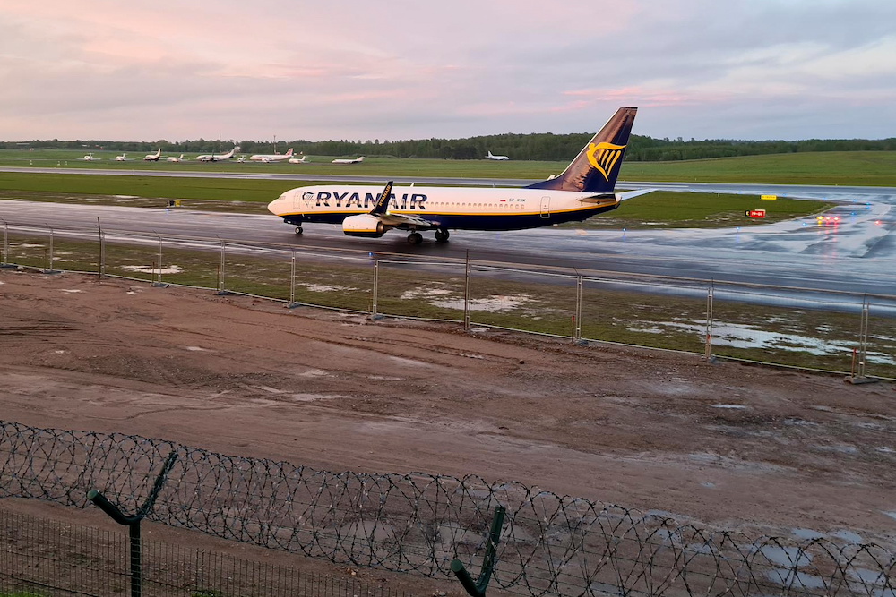 A Ryanair aircraft, which was carrying Belarusian opposition blogger and activist Roman Protasevich and diverted to Belarus, where authorities detained him, lands at Vilnius Airport, Lithuania May 23, 2021. u00e2u20acu201d Reuters pic