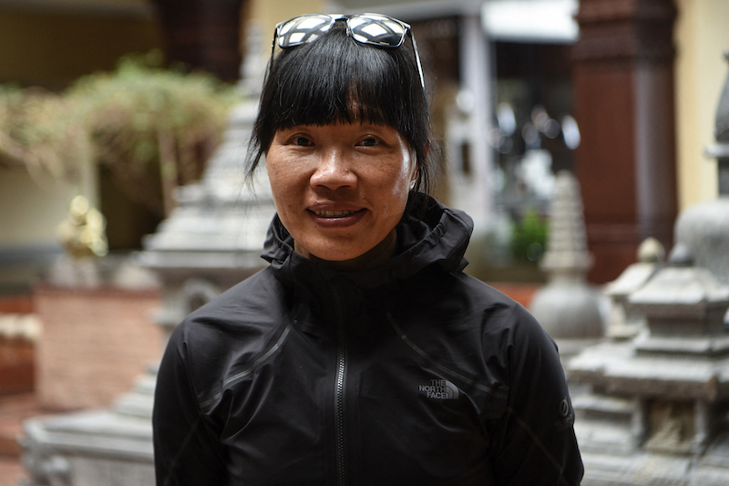 Hong Kong mountaineer Tsang Yin-hung, who recorded the world's fastest ascent of Mount Everest by a woman in 25 hours and 50 minutes, poses for pictures during an interview with AFP in Kathmandu May 30, 2021. u00e2u20acu201d AFP pic