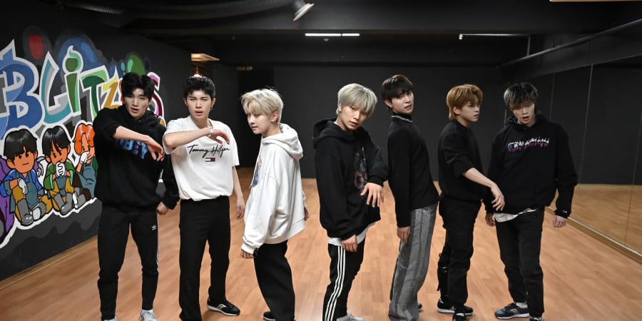 Members of the K-pop boy band Blitzers performing during their dance practise session at a rehearsal studio in Seoul. u00e2u20acu2022 ETX Studio pic nnn
