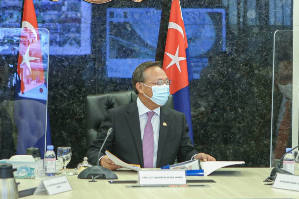 Johor MB Datuk Hasni Mohammad said the state government has agreed to allocate an additional RM2.8 million to all of its state assemblymen to address the growing Covid-19 pandemic in the state. u00e2u20acu201d Picture courtesy of Johor Mentri Besaru00e2u20acu2122s Office